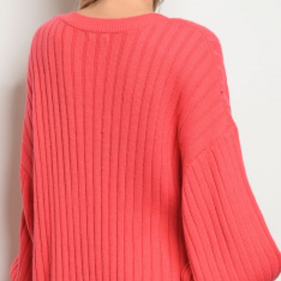 CORAL KNIT SWEATER CARDIGAN - Picture 5 of 6